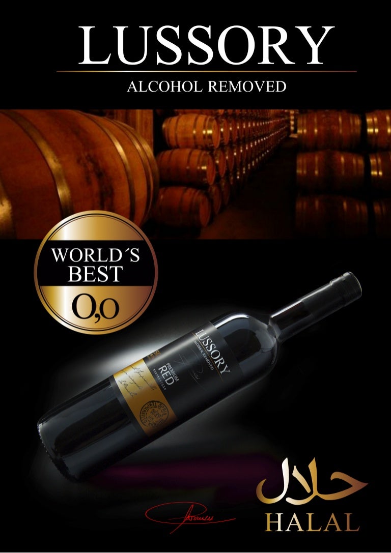 Lussory halal wine, alcohol removed