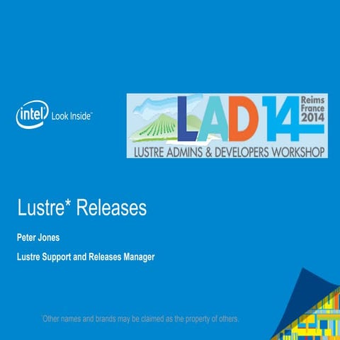 Lustre Releases Update from LAD'14