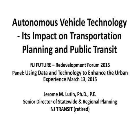 NJFuture Redevelopment Forum 2015 Lutin