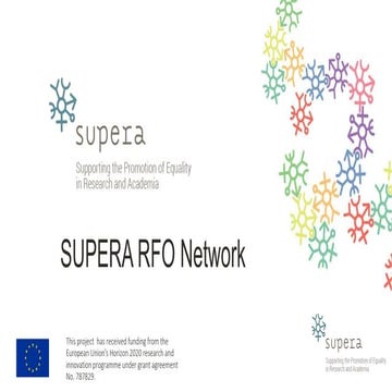 The SUPERA RFOs network: goals and next steps