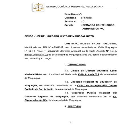 Demanda de Subsidio por Luto y Sepelio