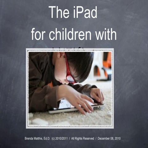 iPads for Children with ASD Slides