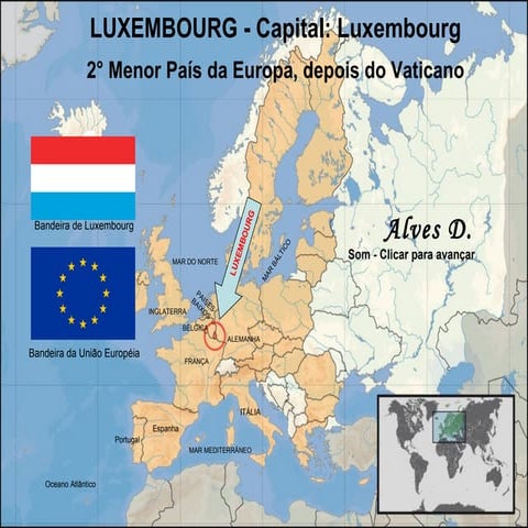 Conheça o segundo menor país do mundo! LUXEMBURGO | PPS