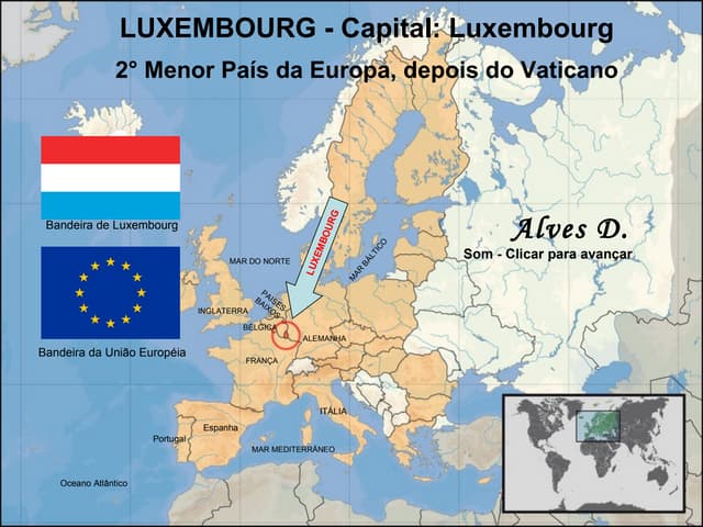 Conheça o segundo menor país do mundo! LUXEMBURGO | PPS