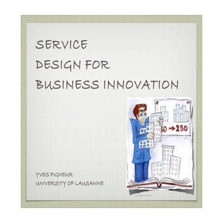 Service design for business innovation