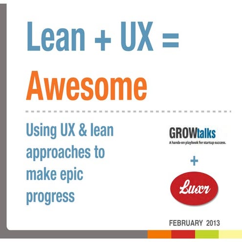 Lean+UX=Awesome