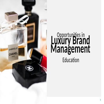 Luxury Brand Management Study Abroad Pptx