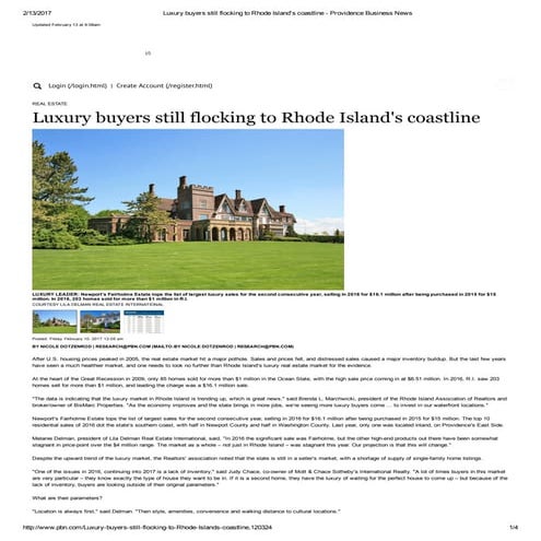 Luxury buyers still flocking to rhode island's coastline   providence busines...