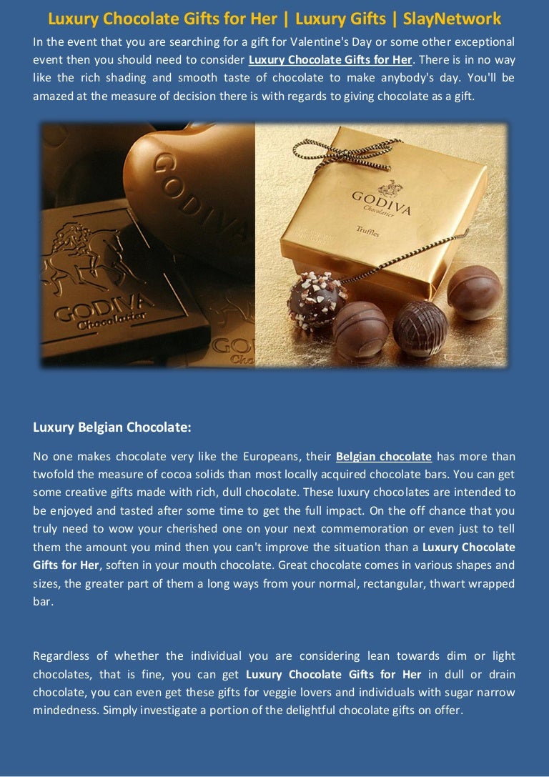 luxury chocolate gifts