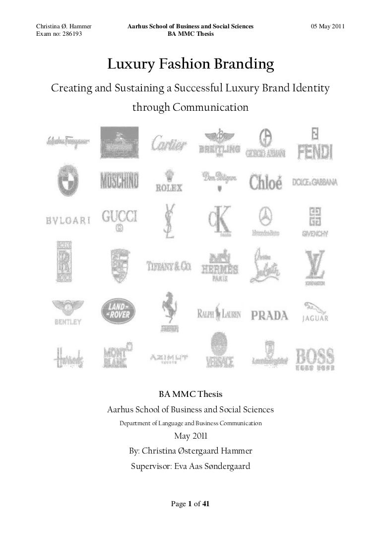 Dissertation on fashion brands