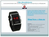 Luxury LED Digital Watch Red & Blue Light Optional Fashion For Men Women's Sports Stainless Steel Wristwatch