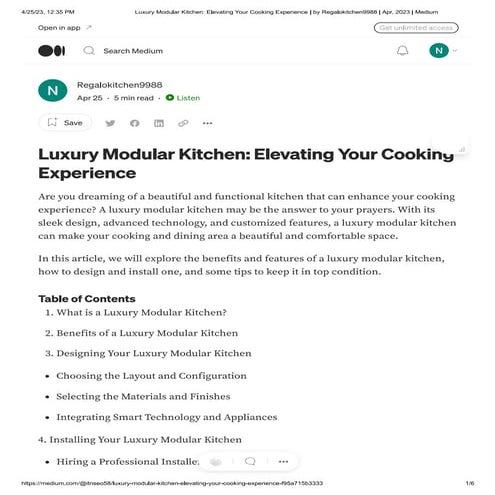 Luxury Modular Kitchen Pdf