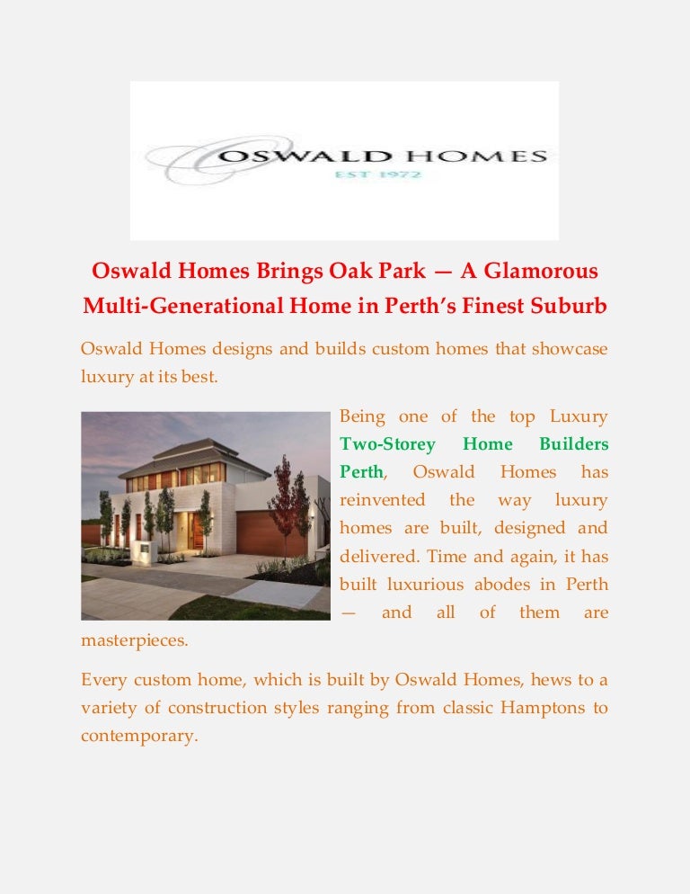 Luxury Two Storey Home Builders Perth