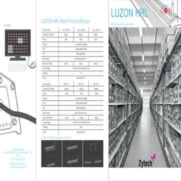 HiRack LED warehouse aisle light---Specification | PDF