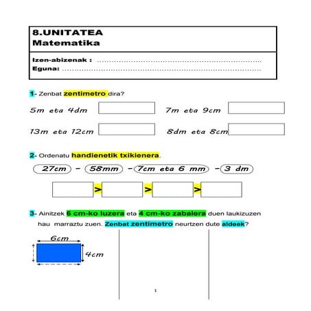 Luzera neurriak- azterketa 4. maila- egokitzapena