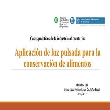 Aplicación de luz pulsada para la conservación de alimentos