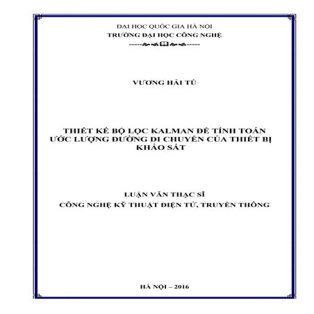 Bộ lọc kalman để tính toán đường di chuyển của thiết bị khảo sát