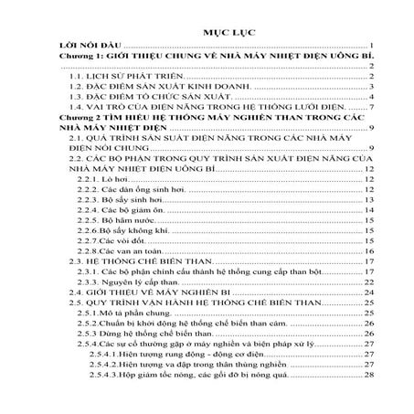 Đề tài: Hệ thống máy nghiền than trong nhà máy nhiệt điện Uông Bí