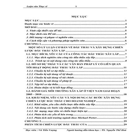 Luận văn: Chiến lược đấu thầu xây lắp ở công ty xây dựng, HAY