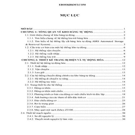 Luận văn: Nghiên cứu hoàn thiện mô hình Kho hàng tự động, HAY
