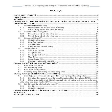 Đề tài: Hệ thống cung cấp chứng chỉ số theo mô hình sinh khóa