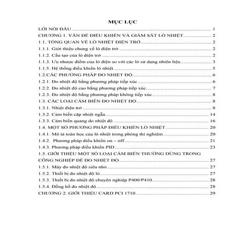 Luận văn: Nghiên cứu vấn đề điều khiển lò nhiệt, HAY