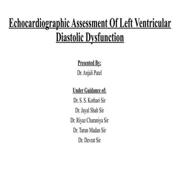 LV diastolic dysfunction explained concisely