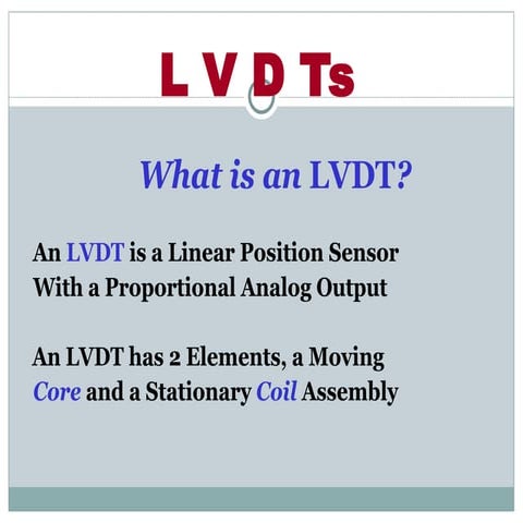 A presentation on LVDT differential sensor.ppt