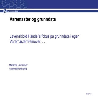 Løvenskiold nobb edi krav til ny va...