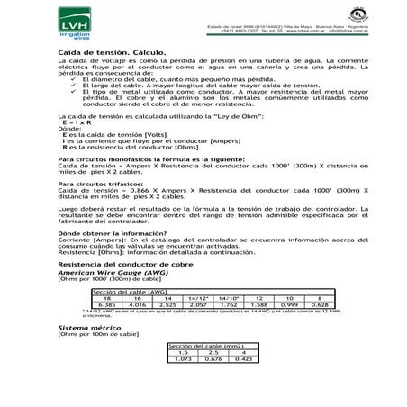 CAIDA DE TENSION 22OV 380V