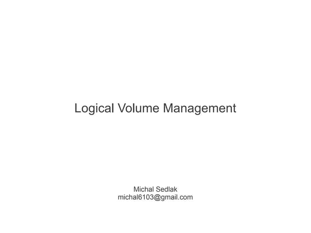 Linux: LVM