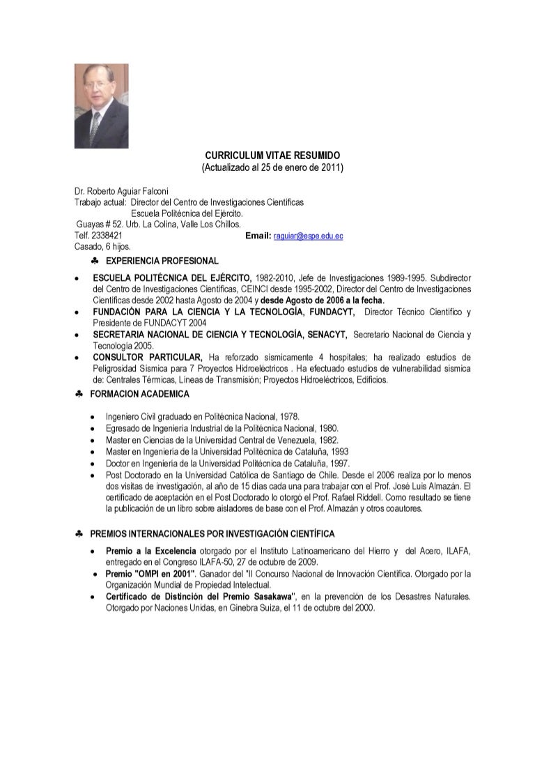 Dr Aguiar Curriculum
