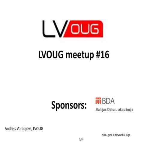 LVOUG meetup #16
