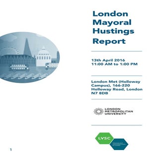 LVSC London Met Hustings Report 13 ...