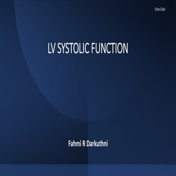 Lv systolic function