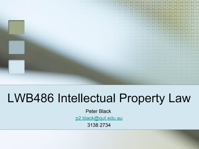 LWB486 Week 5 Copyright