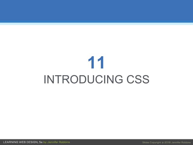 Chapter 11: Intro to CSS