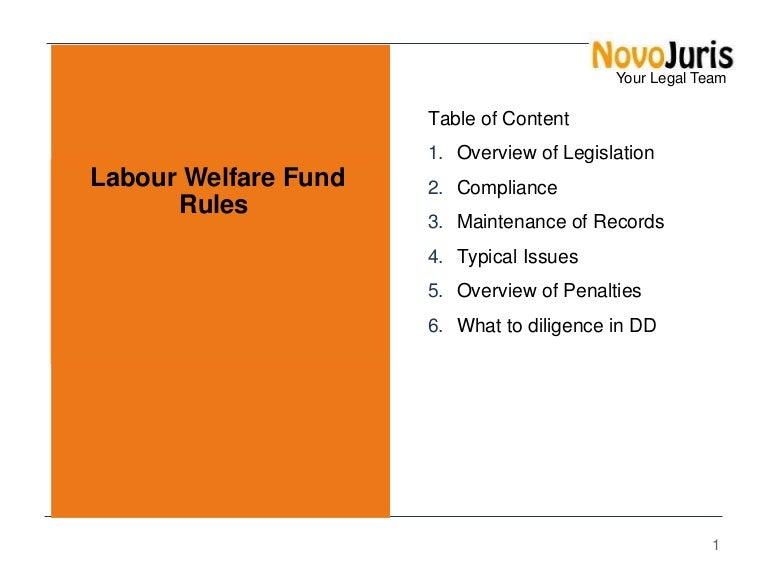 An Overview of Labour Welfare Fund Rules in India