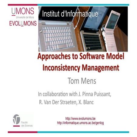 Approaches to software model inconsistency management