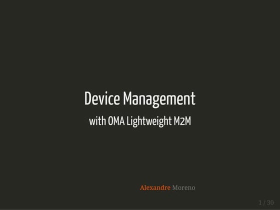 OMA LWM2M overview