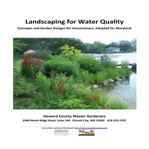 Landscaping for Water Quality: Concepts and Garden Designs for Homeowners, Ad...
