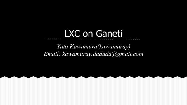 LXC on Ganeti