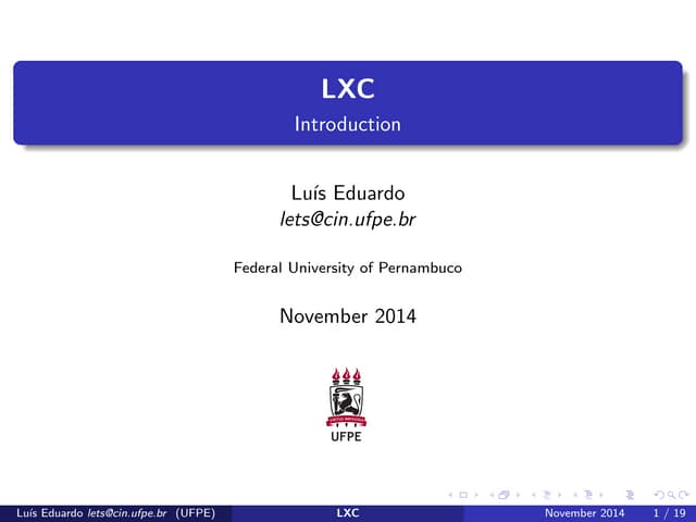 Lxc- Introduction
