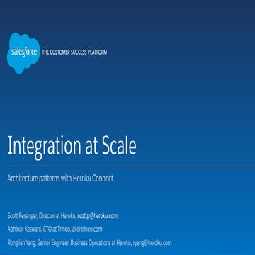 Integration at Scale: Enterprise Patterns with Heroku Connect