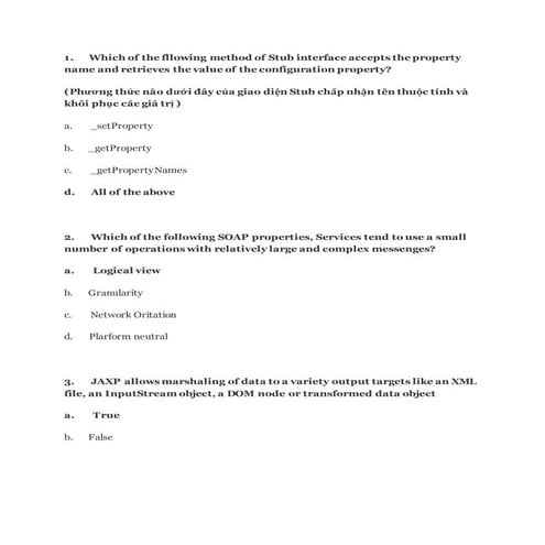 Đề thi lý thuyết DWSJ Aptech