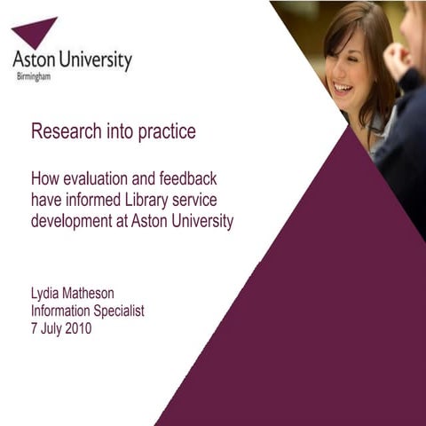 Members' Sharing: Research Into Practice