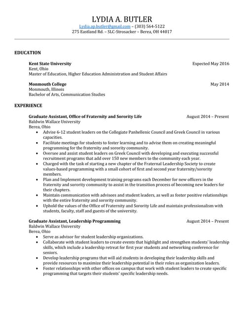 Lydia resume