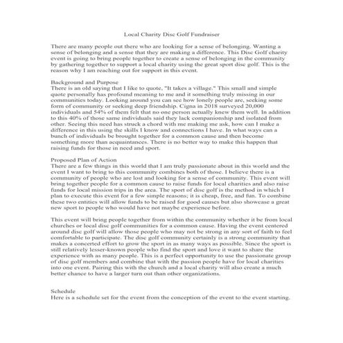 Golf tournament proposal | DOC