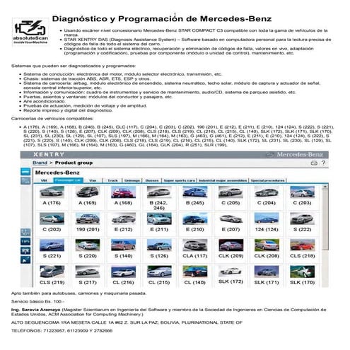 Diagnóstico y programación de mercedes benz