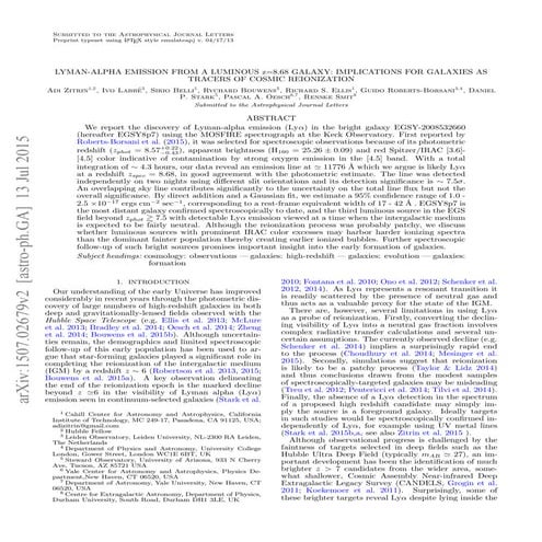 Lyman alpha emission_from_a_luminous_z8_68_galaxy